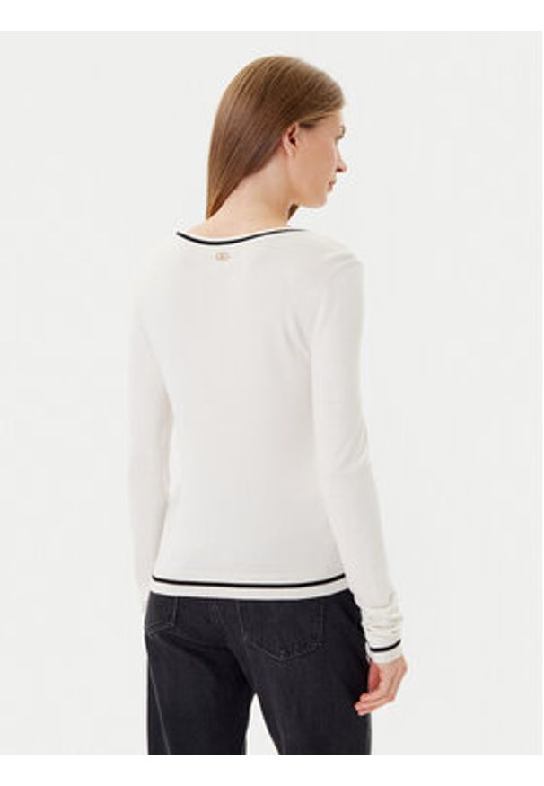 Liu Jo Sport Sweter TF5209 MS49I Écru Regular Fit. Materiał: wiskoza. Styl: sportowy