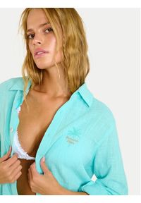 Banana Moon Koszula Garel Zelena MWW04 Turkusowy Regular Fit. Kolor: turkusowy. Materiał: bawełna #2