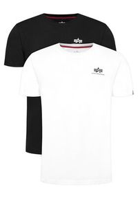 Alpha Industries Komplet 2 t-shirtów 258500 Czarny Regular Fit. Kolor: czarny. Materiał: bawełna #8