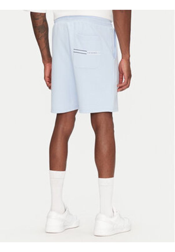 Tommy Jeans Szorty sportowe Entry GraphicDM0DM21369 Błękitny Regular Fit. Kolor: niebieski. Materiał: bawełna. Styl: sportowy