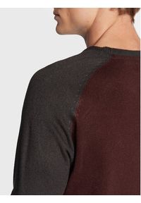 Brave Soul Sweter MK-248HIGGSB Brązowy Regular Fit. Kolor: brązowy. Materiał: syntetyk