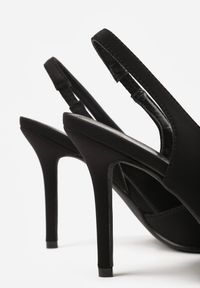 Renee - Czarne Casualowe Sandały na Szpilce Typu Slingback Lamigonia. Okazja: na co dzień. Kolor: czarny. Obcas: na szpilce. Styl: casual #5