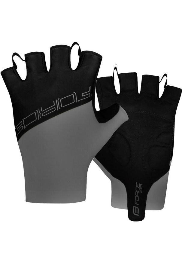 FORCE - Rękawiczki rowerowe dla dorosłych krótkie Force Even. Kolor: szary. Sport: kolarstwo