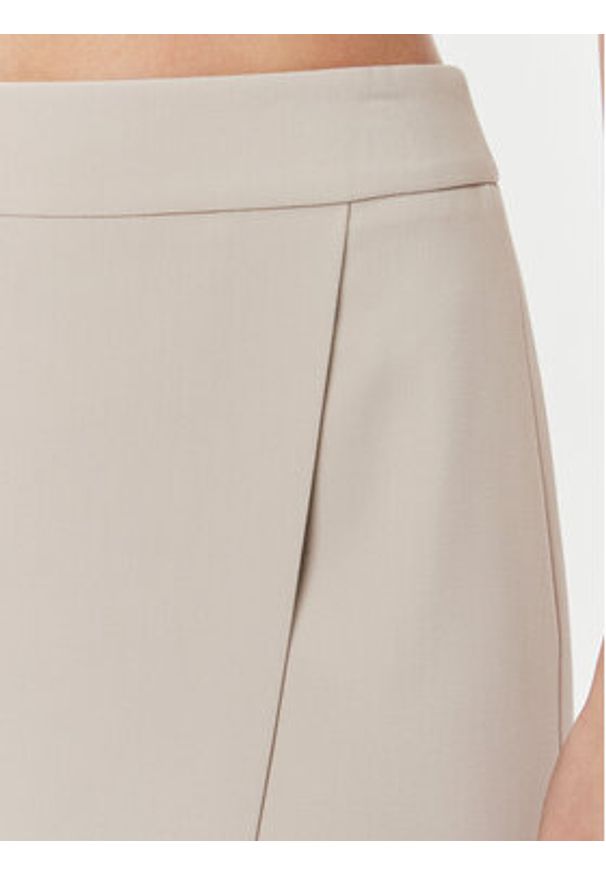 DKNY Spódnica trapezowa UK3SX131 Beżowy Regular Fit. Kolor: beżowy. Materiał: syntetyk