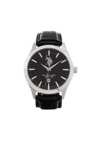 U.S. Polo Assn. Zegarek Yale USP7370BK Czarny. Kolor: czarny. Materiał: skóra #3