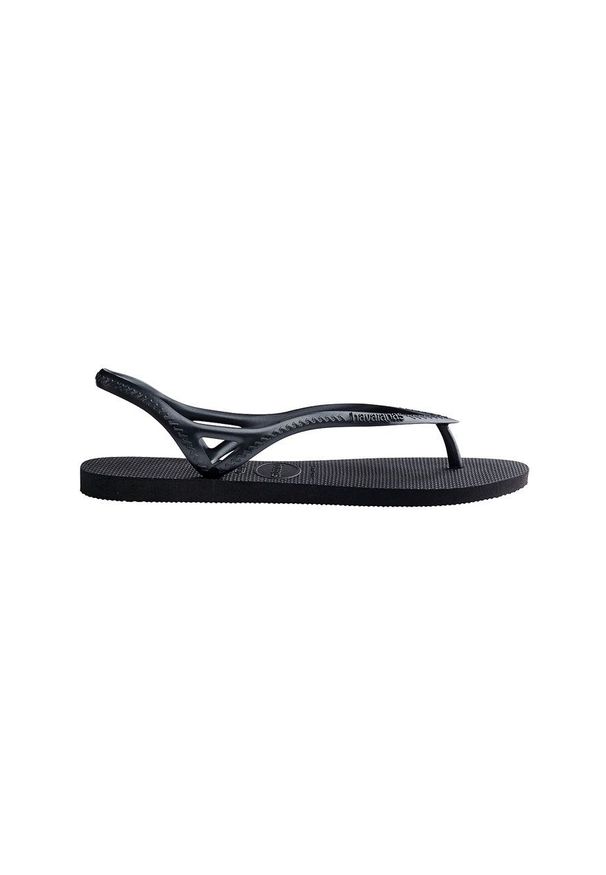 Havaianas - Sandały. Kolor: czarny. Materiał: materiał. Wzór: gładki. Obcas: na obcasie. Wysokość obcasa: niski