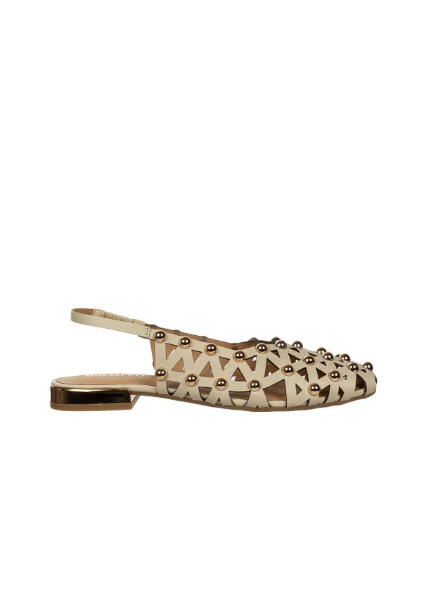 Sandały Gioseppo Calamus Off White 602206, Beżowy, Skóra naturalna - 39. Kolor: beżowy. Materiał: skóra. Wzór: aplikacja. Styl: elegancki