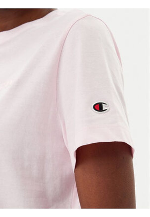Champion T-Shirt 117650 Różowy Slim Fit. Kolor: różowy. Materiał: bawełna