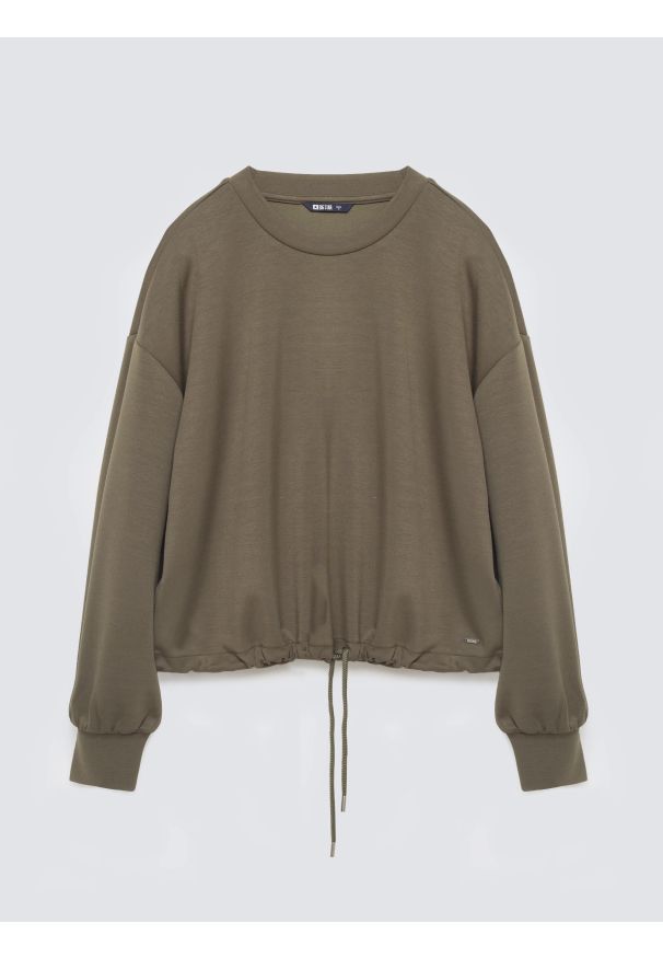 Big-Star - Bluza damska z wiskozy khaki Lunara 303. Kolor: zielony. Materiał: wiskoza. Styl: elegancki, klasyczny