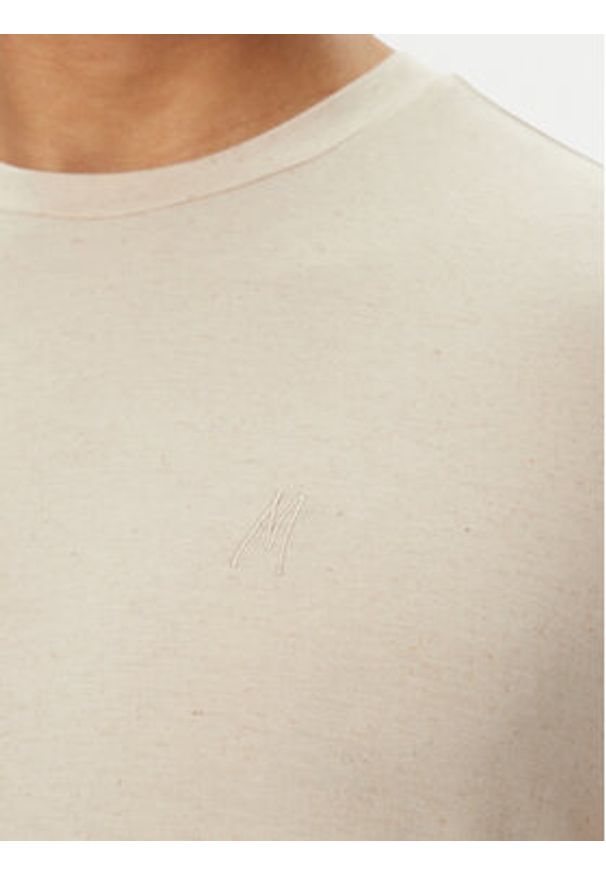 Marciano Guess T-Shirt 5GHI00 6315A Beżowy Regular Fit. Kolor: beżowy. Materiał: wiskoza