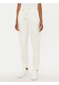 Liu Jo Spodnie dresowe TA5043 JS182 Écru Regular Fit. Kolor: kremowy. Materiał: wiskoza #1