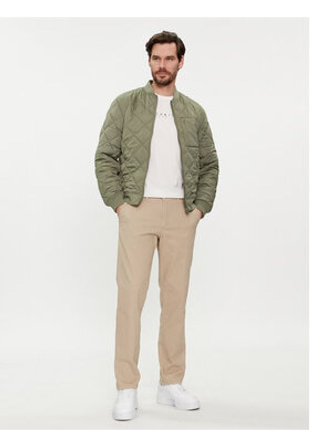 Jack & Jones Chinosy Dave 12212930 Szary Regular Fit. Kolor: szary. Materiał: bawełna