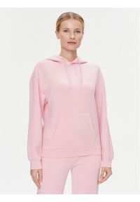 Guess Bluza Brenda V2YQ18 K7UW2 Różowy Relaxed Fit. Kolor: różowy. Materiał: wiskoza #1