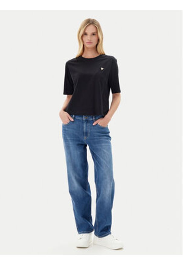 Guess T-Shirt V4BI21 I3Z14 Czarny Relaxed Fit. Kolor: czarny. Materiał: bawełna
