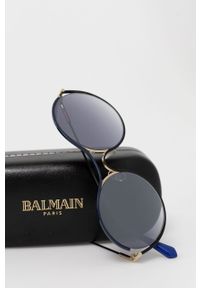 Balmain - Okulary przeciwsłoneczne BL2520B.03. Kształt: okrągłe. Kolor: niebieski. Wzór: gładki #3