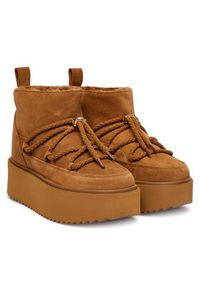 Inuikii Śniegowce Classic Low Platform 1001.006.0012 Brązowy. Kolor: brązowy. Materiał: skóra, zamsz. Obcas: na platformie #5