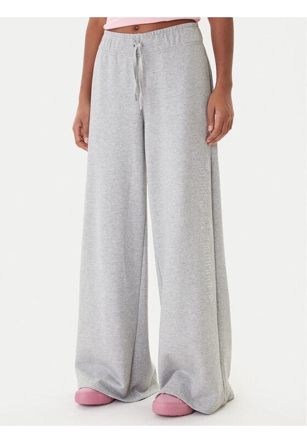 Juicy Couture Spodnie dresowe Annen JCWBJ225320 Szary Wide Leg. Kolor: szary. Materiał: syntetyk, bawełna