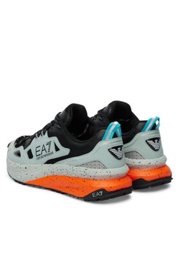 EA7 Emporio Armani Sneakersy 7X000602 AF10181 MZ703 Szary. Kolor: szary. Materiał: skóra