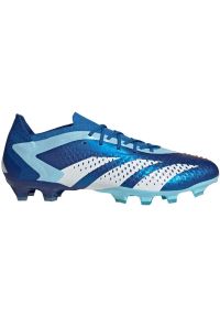 Adidas - Buty piłkarskie adidas Predator Accuracy.1 Low Ag IE9453 niebieskie. Zapięcie: sznurówki. Kolor: niebieski. Materiał: syntetyk, guma. Szerokość cholewki: normalna. Sport: piłka nożna