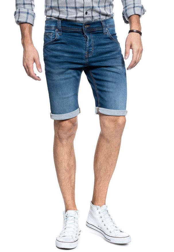 Mustang - MUSTANG CHICAGO SHORT MĘSKIE SZORTY KRÓTKIE SPODENKI DENIM BLUE 1011731 5000 682. Okazja: na spacer, na co dzień. Materiał: denim. Długość: krótkie. Sezon: lato. Styl: klasyczny, elegancki, casual