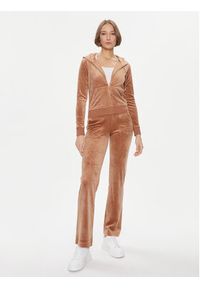 Juicy Couture Spodnie dresowe Del Ray JCAP180G Brązowy Regular Fit. Kolor: brązowy. Materiał: syntetyk #4