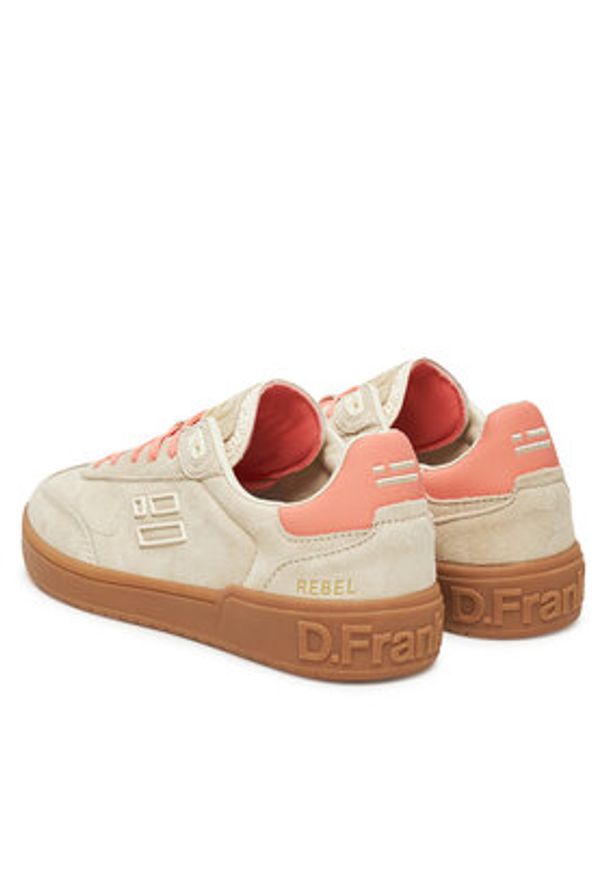 D.Franklin Sneakersy DFSH387005 Beżowy. Kolor: beżowy. Materiał: zamsz, skóra