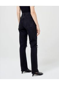 AGOLDE - Czarne jeansy Cherie z wysokim stanem. Stan: podwyższony. Kolor: czarny. Styl: klasyczny #4