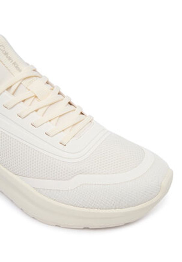 Calvin Klein Sneakersy Light Runner Sock Mesh Lycra HW0HW03023 Kremowy. Kolor: kremowy. Materiał: materiał