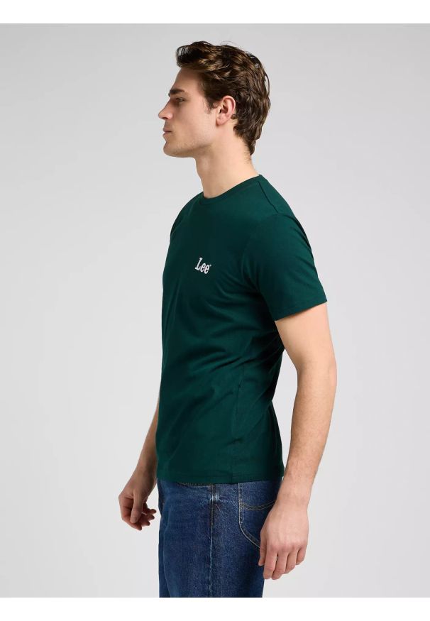 Lee - MESKA KOSZULKA LEE SS SMALL LOGO TEE JADE FOREST 112370501