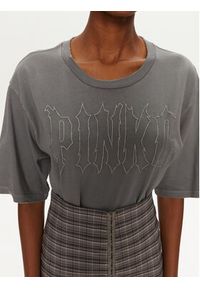 Pinko - PINKO T-Shirt Scanner 101704 A23W Szary Relaxed Fit. Kolor: szary. Materiał: bawełna #4