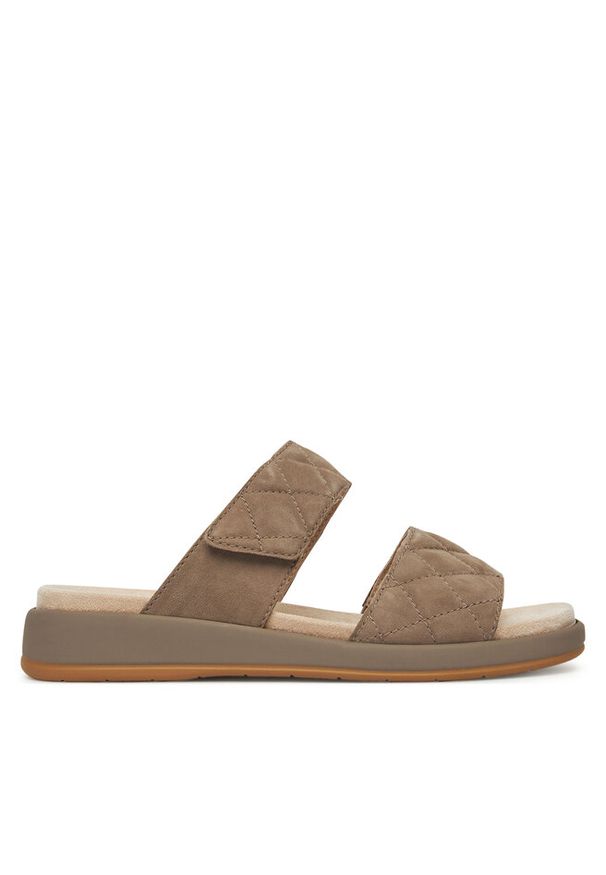 Klapki Caprice. Kolor: brązowy