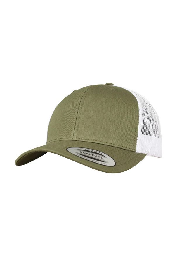 CLASSIC - Dwukolorowa Czapka Trucker Retro. Kolor: biały, wielokolorowy, zielony. Styl: retro
