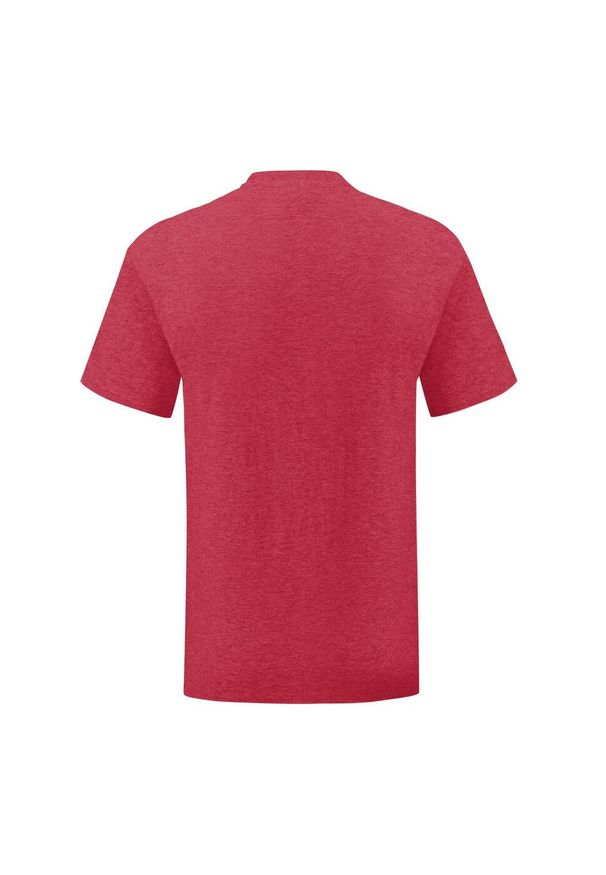 FRUIT OF THE LOOM - Koszulka Unisex Dla Dorosłych Iconic Heather. Kolor: czerwony