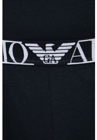Emporio Armani Underwear Piżama męska kolor czarny z nadrukiem. Kolor: czarny. Materiał: materiał, dzianina. Wzór: nadruk #3