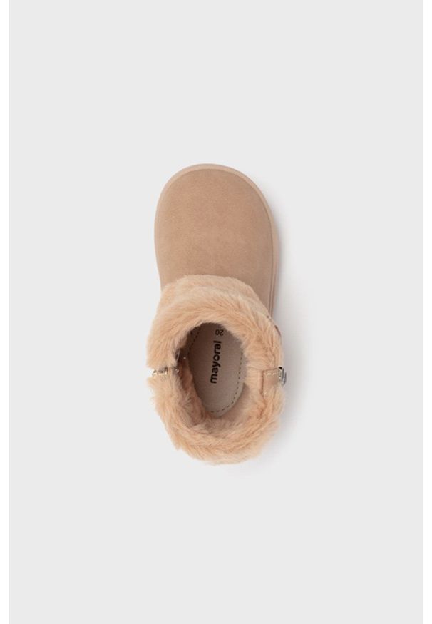 Mayoral Buty dziecięce kolor brązowy. Nosek buta: okrągły. Kolor: brązowy. Materiał: guma, skóra
