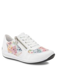 Rieker Sneakersy N1112-90 Biały. Kolor: biały. Materiał: skóra #6