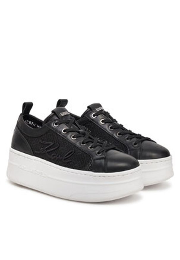 Karl Lagerfeld - KARL LAGERFELD Sneakersy KL65011F Czarny. Kolor: czarny. Materiał: skóra