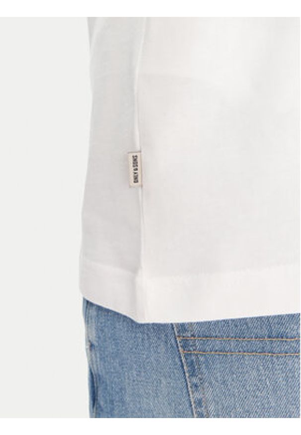 Only & Sons T-Shirt Spritz 22034398 Biały Relaxed Fit. Kolor: biały. Materiał: bawełna