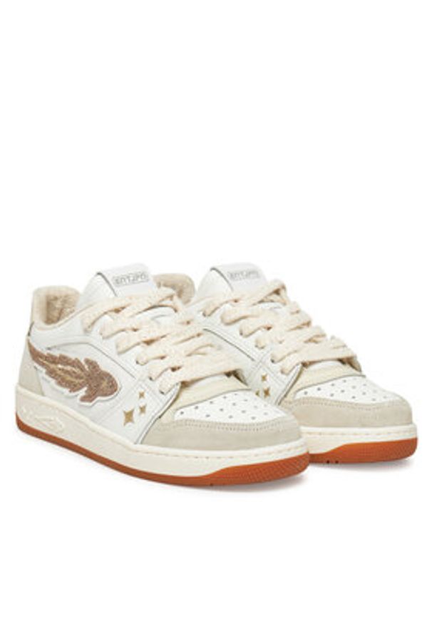 Enterprise Japan Sneakersy BB5007 PX214 Biały. Kolor: biały. Materiał: skóra