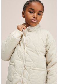 Mango Kids kurtka dziecięca Sandy kolor biały. Okazja: na co dzień. Kolor: biały. Styl: casual #9