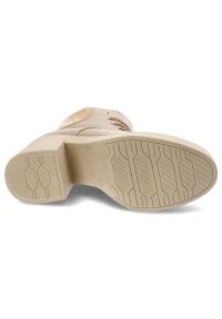 Szare Botki Lemar Ocieplane Skórzane Buty Na Obcasie. Okazja: do pracy. Kolor: szary. Materiał: skóra. Obcas: na obcasie. Styl: elegancki. Wysokość obcasa: średni #8