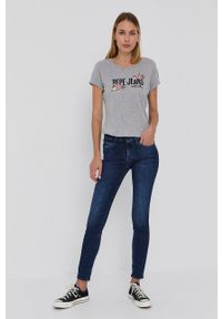 Calvin Klein Jeans Jeansy damskie medium waist. Kolor: niebieski #4