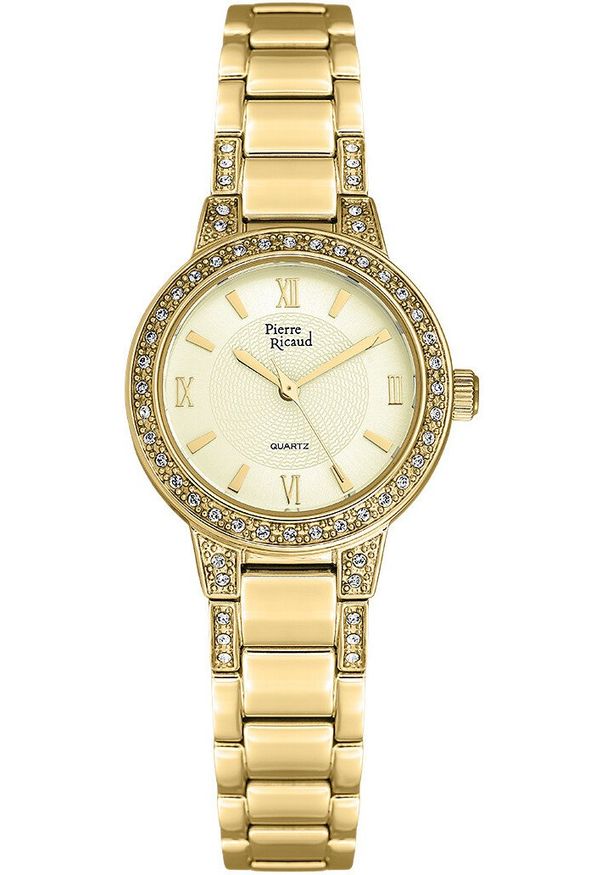 Zegarek damski Pierre Ricaud P21074.1161QZ złoty. Kolor: złoty