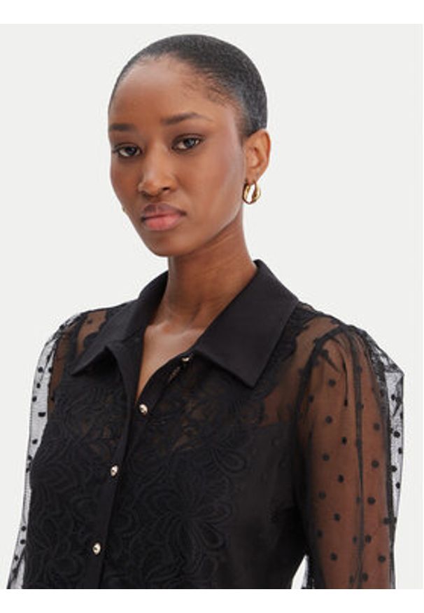 Morgan Koszula 261-TMUSIC Czarny Regular Fit. Kolor: czarny. Materiał: syntetyk