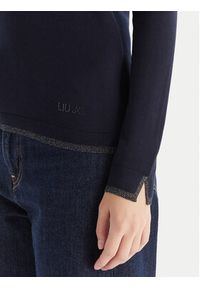 Liu Jo Golf MF5229 MS49I Granatowy Regular Fit. Typ kołnierza: golf. Kolor: niebieski. Materiał: syntetyk #3