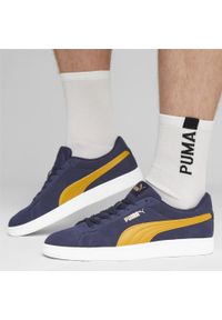 Puma - Buty do chodzenia męskie PUMA Smash 3.0. Zapięcie: sznurówki. Kolor: biały, niebieski, żółty, wielokolorowy. Materiał: materiał, zamsz. Szerokość cholewki: normalna. Sport: turystyka piesza