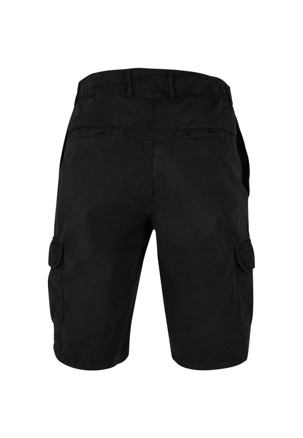Urban Classics - Spodenki Męskie Bermudy Gładkie Cargo. Kolor: czarny. Wzór: gładki
