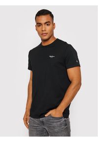 Pepe Jeans T-Shirt Original Basic 3 N PM508212 Czarny Slim Fit. Kolor: czarny. Materiał: bawełna