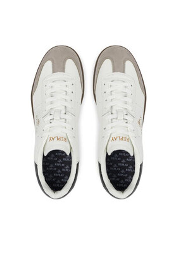 Replay - REPLAY Sneakersy GMSD7 .000.C0002L Biały. Kolor: biały. Materiał: skóra