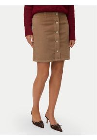 Vero Moda Spódnica mini Etta 10315342 Beżowy Regular Fit. Kolor: beżowy. Materiał: bawełna